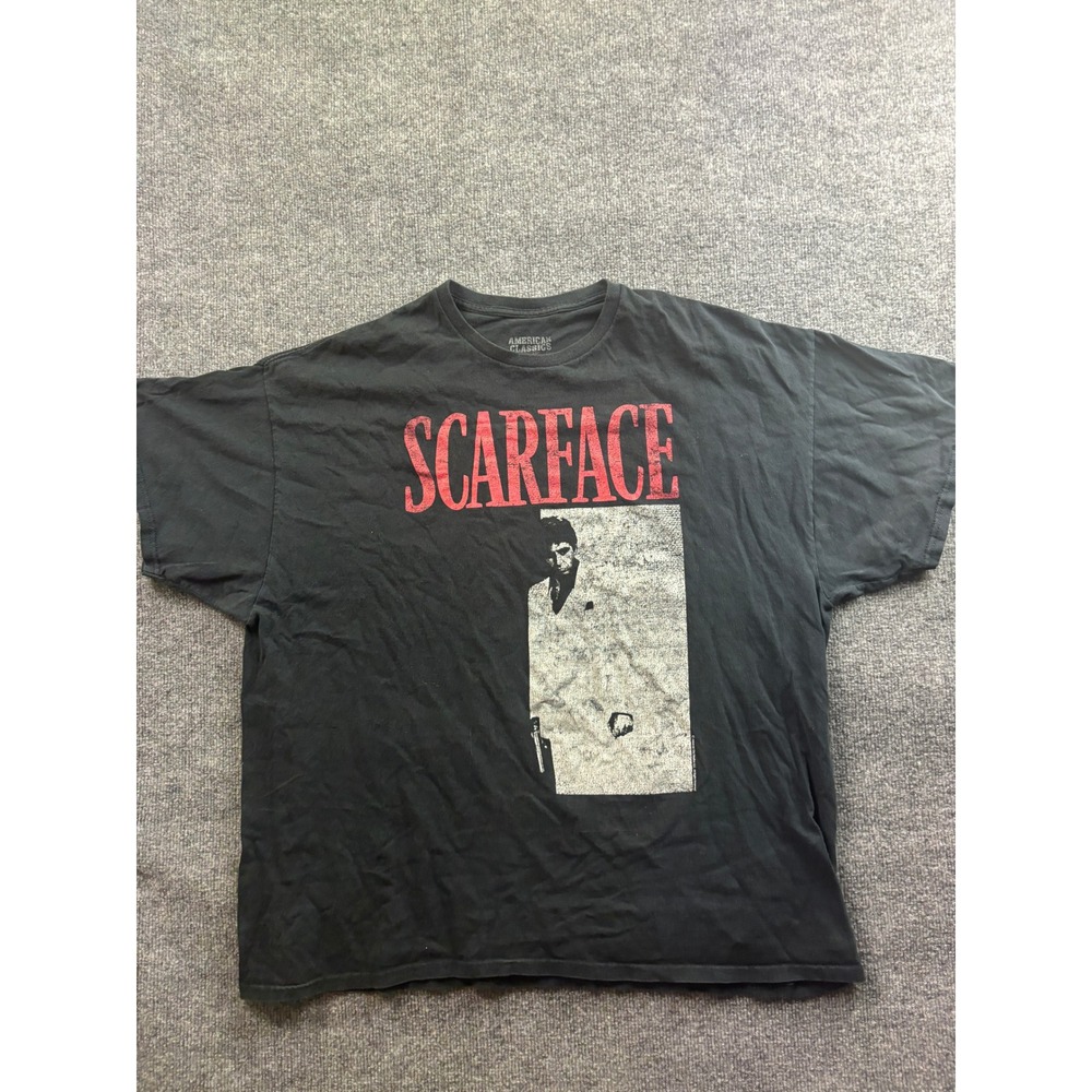 American Classics Scarface T-Shirt Mens 2XL Black Tony Montana Movie Graphic Tee
